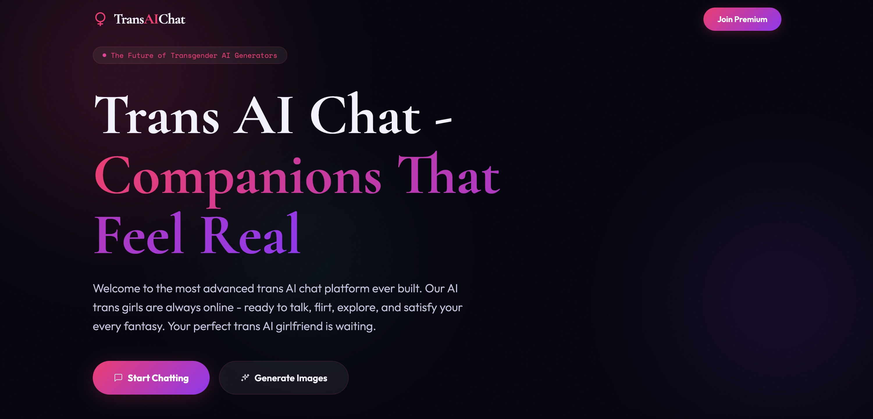 Trans AI Chat (transai.chat) screenshot